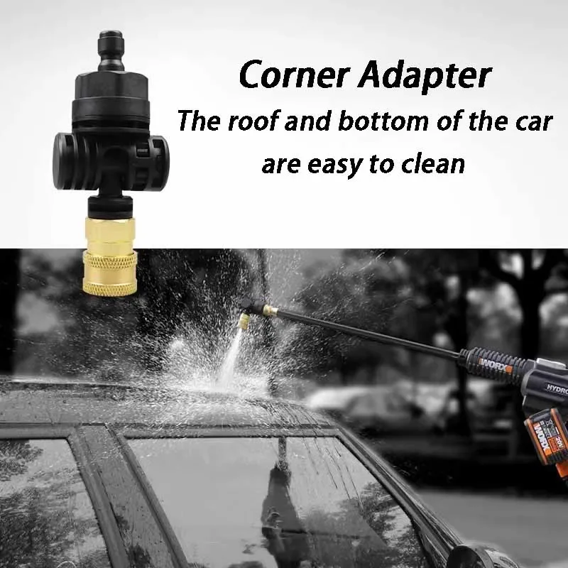 Car Washing Machine WU633 Accessories Rotating Nozzle Suitable For WORX Short Pole Soap Dispenser Corner Adapter Universal WU630