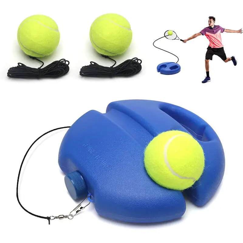 

Heavy Duty Tennis Training Aids Base With Elastic Rope Ball Partner Sparring Device Practice Self-Duty Rebound Tennis Trainer