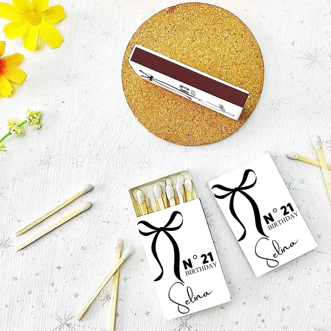 

Персонализированные коробочки для спичек на день рождения, индивидуальные сувениры для свадьбы, дня рождения и новоселья, декор для 21-го дня рождения