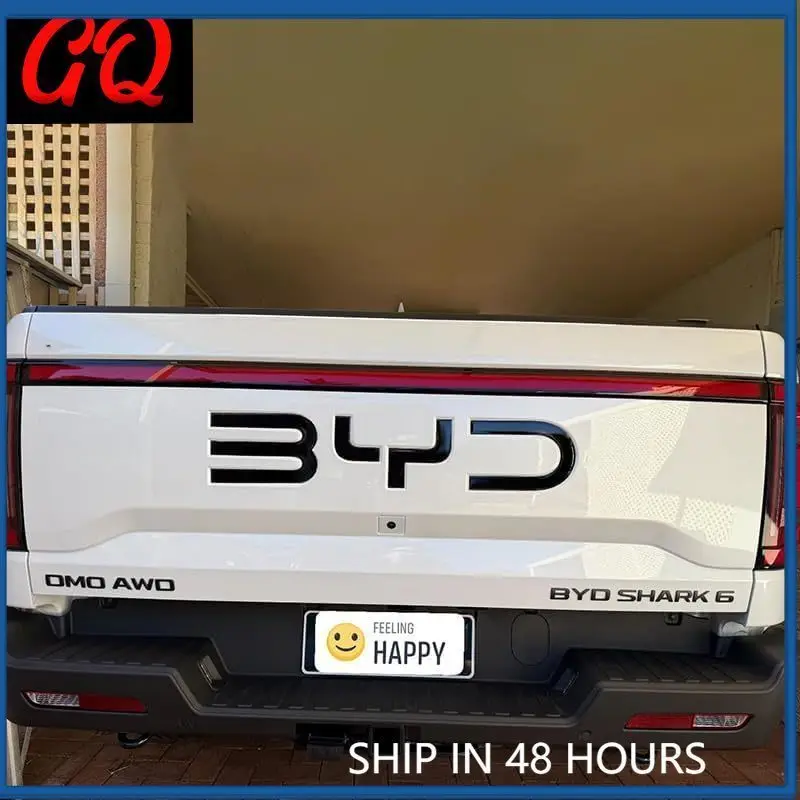 

Suitable for BYD Shark 6 rear badge cover, ABS plastic, adhesive backing, matte black/glossy black/carbon fiber pattern
