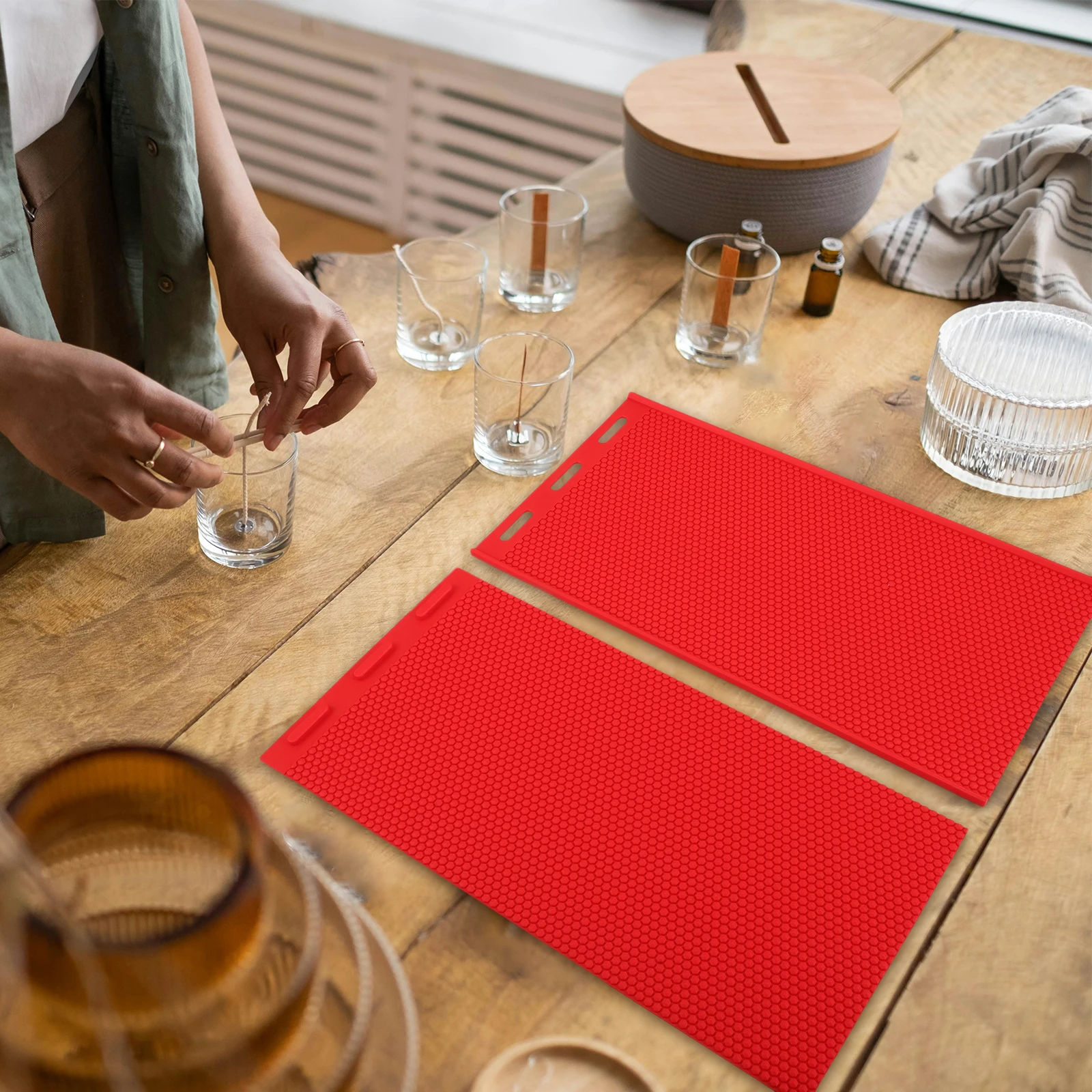 

Beeswax Silicone Beeswax Sheet Mold For Honeycomb Wax Diy Making Durable Flexible Beekeeping Tool Craft Mold