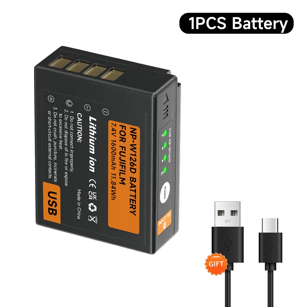 NP-W126S NP-W126 NP W126 USB バッテリー 収納ケース付き充電器 富士