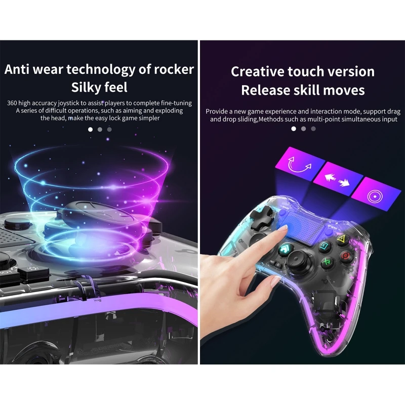 트리거 게임 컨트롤러 조이스틱 무선 게임패드 스위치/PS4/PS3/PC 모바일폰용