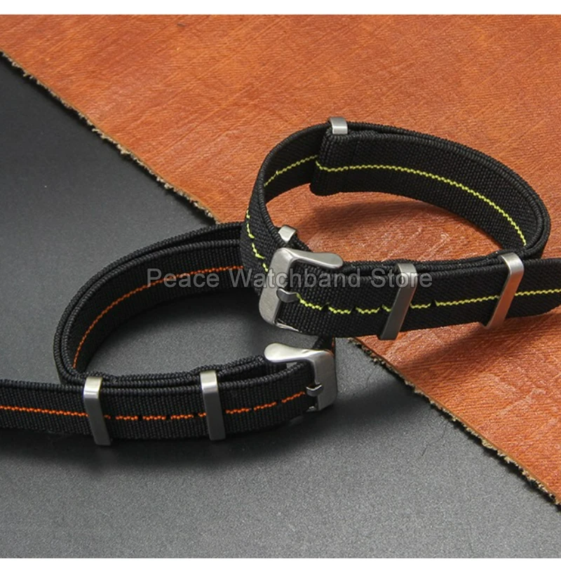 ​ ​ 미끄럼 방지 나일론 스트랩 흰색 검정색 파란색 카키색 ​ ​   오메가 블랙 서브마리너 티소 론진 논스크래치 표면 시계줄용
