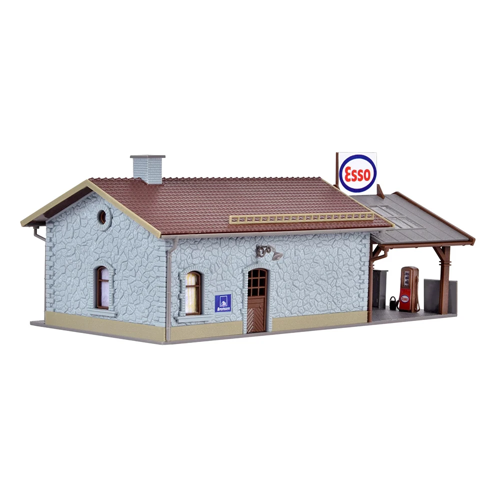 HO 1/87 Architectural Model 45599 Service Station with Gas Station Miniature Scene Series Sand Table Landscape