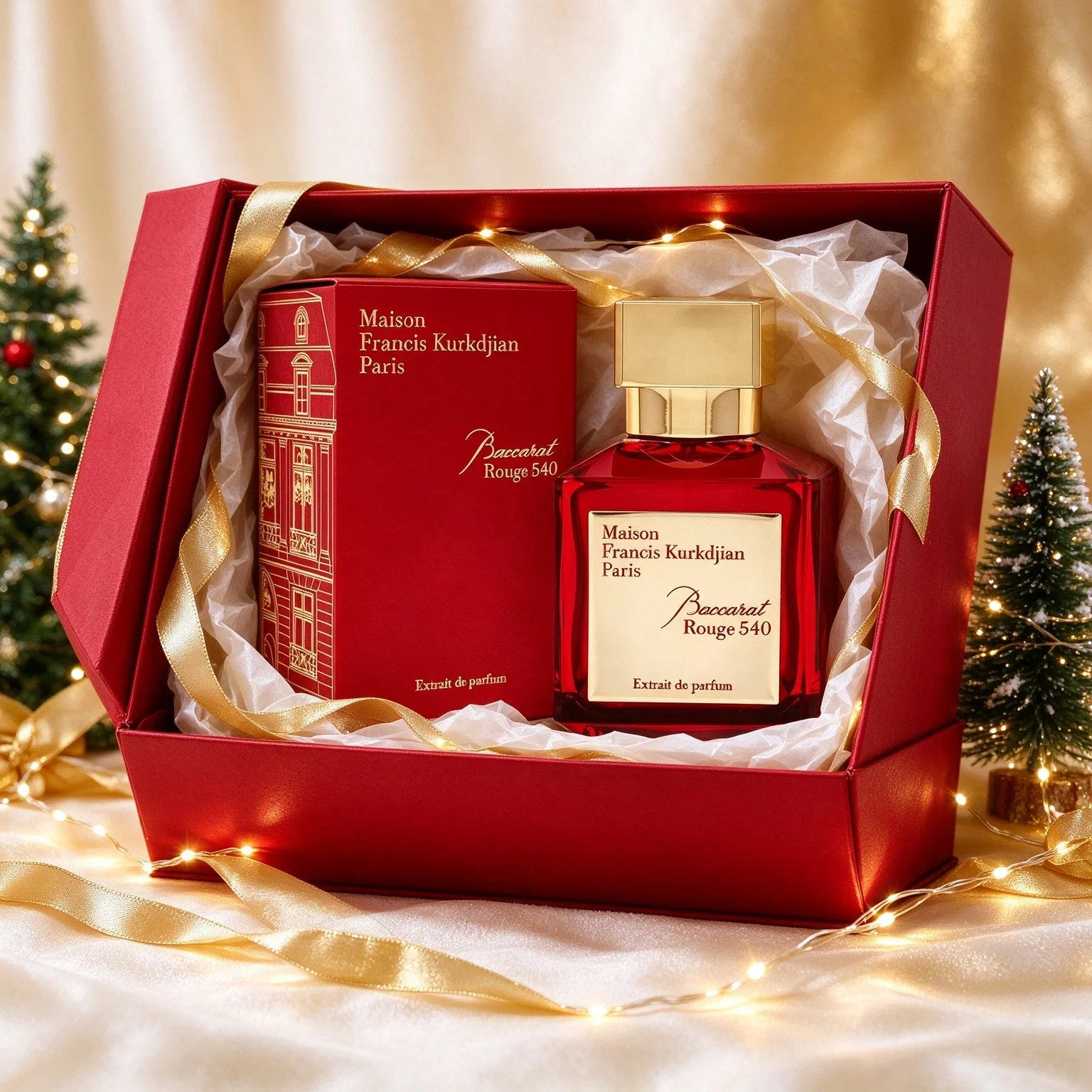 Maison Francis Kurkdjian Baccarat Rouge 540 Extrait de Parfum, Woody Floral Amber Scent with Saffron, Jasmine & Cedar, Unisex Luxury Perfume for Men & Women