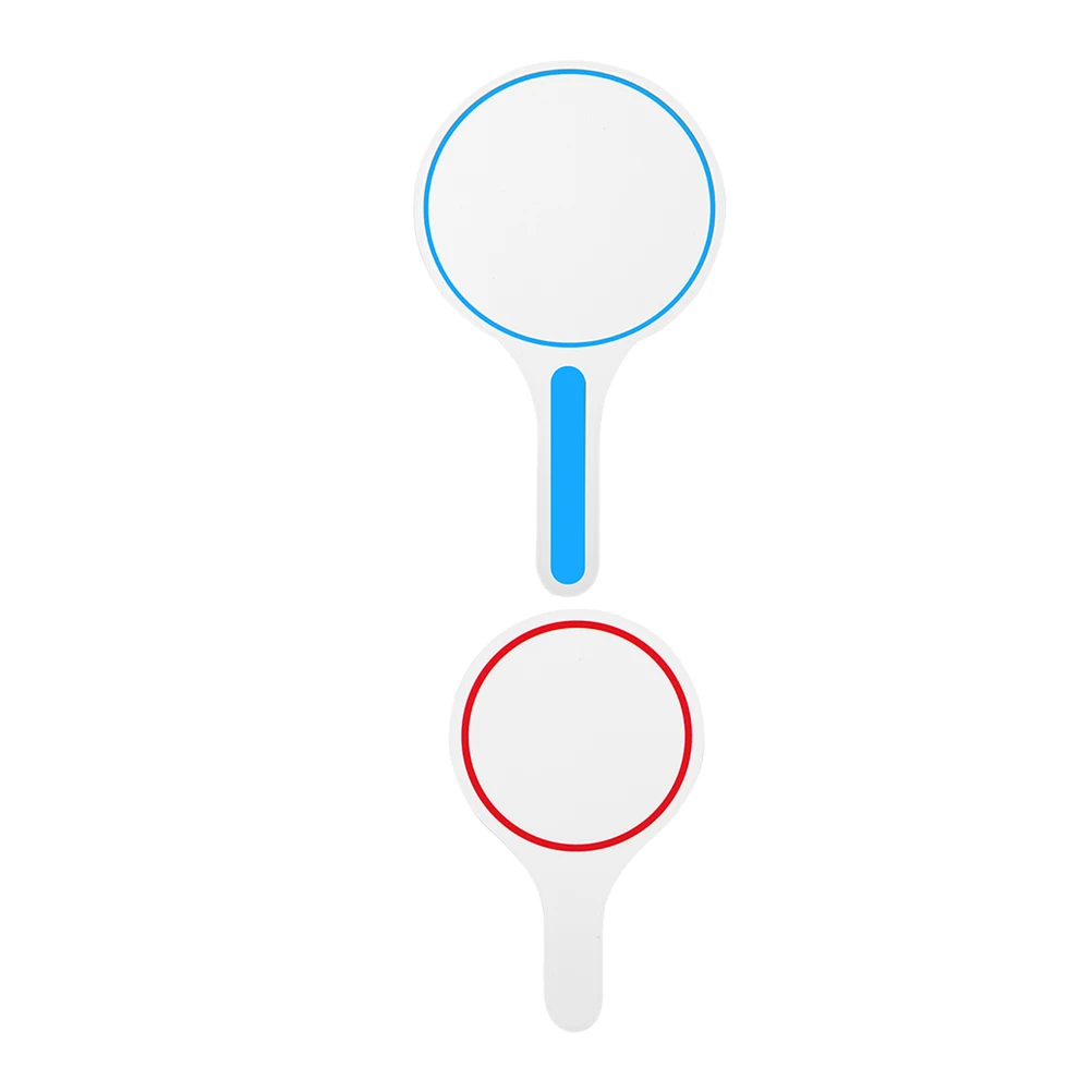 

2 Pcs Scoreboard Portable Blank Whiteboard Dry Erase Answer Paddle Erasable for Voting Pvc Handheld