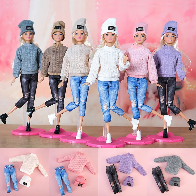 30cm Doll Clothes Costume Fashion Outfit Dress Coat Sweater Jeans Nightwear for Barbie Dolls Accessories Gift Toy for Children