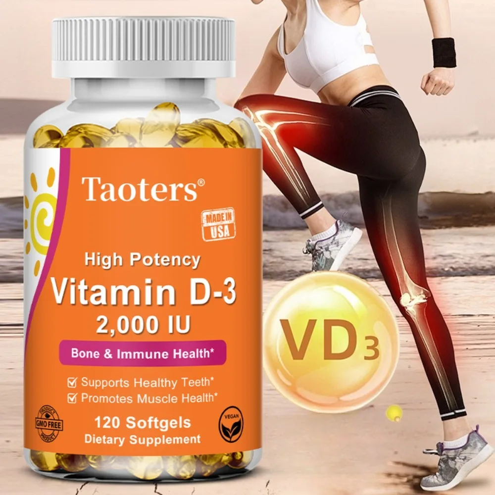 Vitamin D3 Capsules Healthy Muscle Function Helps Support Immune Health Strong Bones and Teeth