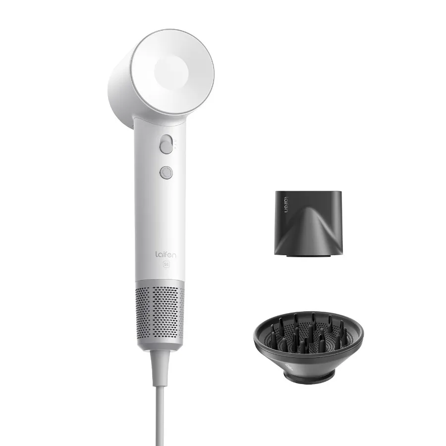 

High-Speed Hair Dryer with 105 000 RPM Brushless Motor 1400W Fast Drying Low Noise Negative Ionic Technology Magnetic Attachmen