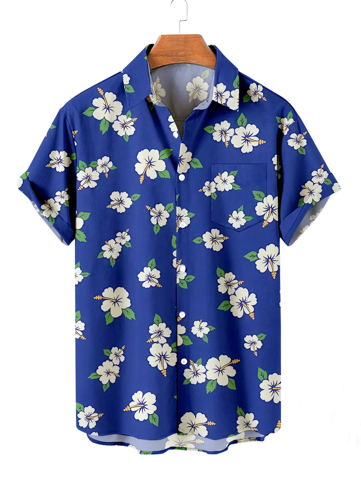 

Summer Men's Flower Hawaiian Shirts Casual Vacation Short Sleeve Shirts Collar Button Up Shirts Fashion Steetwear For Mens NEW