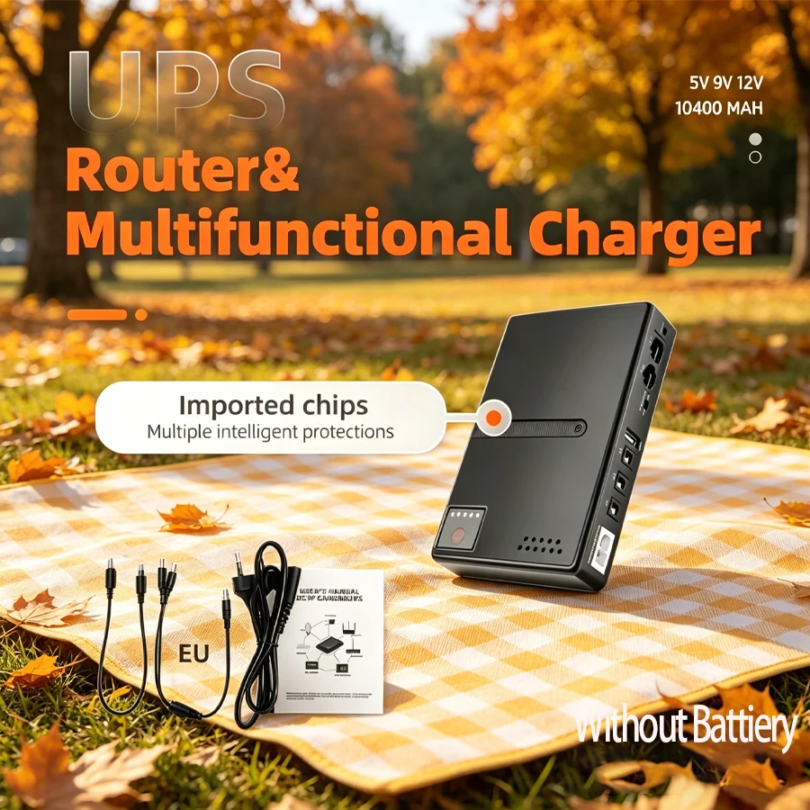 AC220 - 265V 18W UPS Uninterruptible DC Power Supply DC1018L 5V 9V 12V Router Optical Cat Monitor Backup Charger Cell Phone