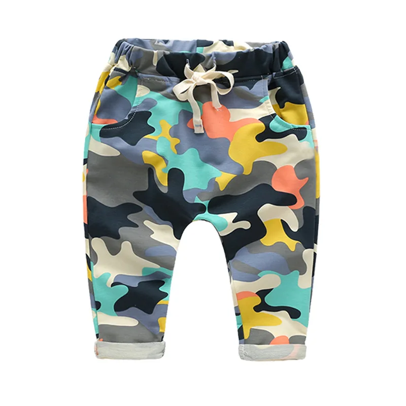 2-6T spring autumn unisex baby kids boys & girls Fashion Cartoon Harlan toddler Camouflage pants