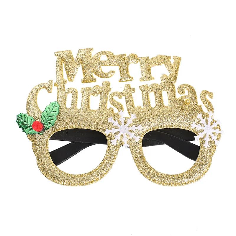 Christmas Glasses Plastic Decorative Glasses Kid Xmax Party Costume Accessory Photo Props Christmas Decoration Navidad Gift Cosp