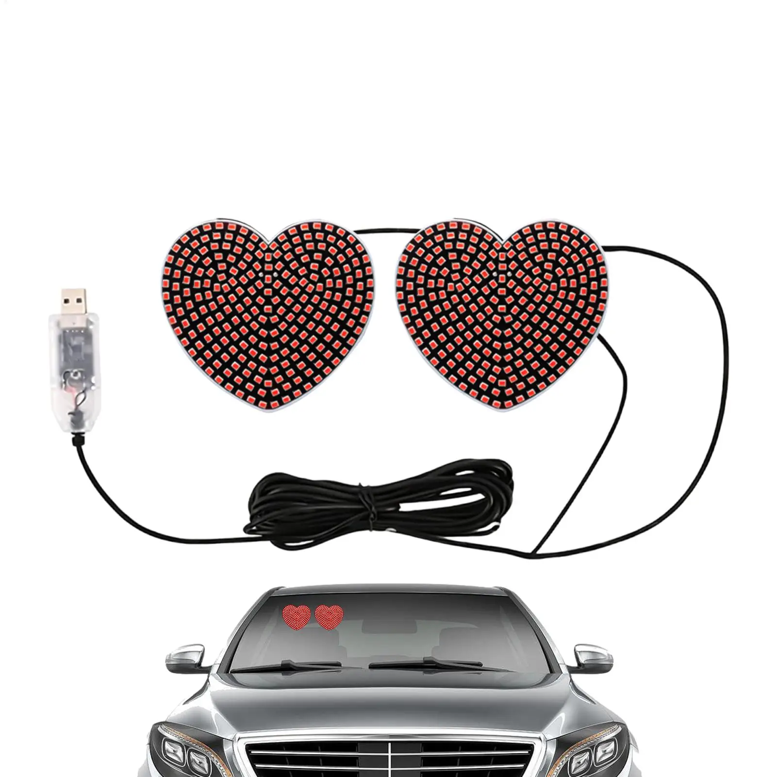 Car LED Ambient Light Love Heart Shape Vehicle Decor Car Interior Atmosphere Lights For SUV RV Sedan Truck Minivan Van