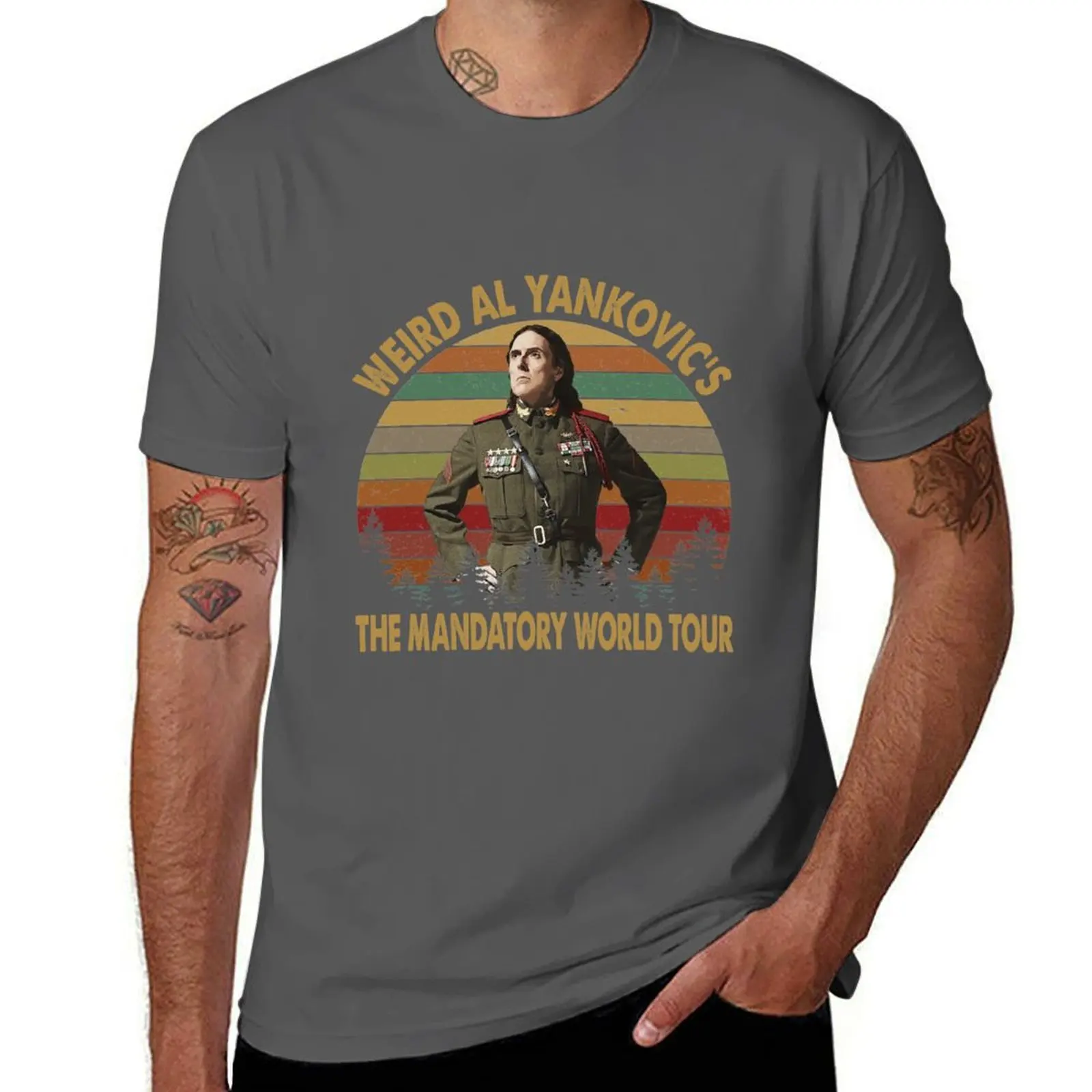 

tour AL mandatory Weird world The Yankovic Vintage T-Shirt Athletic Quick Dry T-Shirt for Men