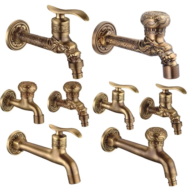 antique-washing-machine-faucet-all-copper-european-style-extended-mop-pool-faucet-4-points-single-cold-into-the-wall-quick