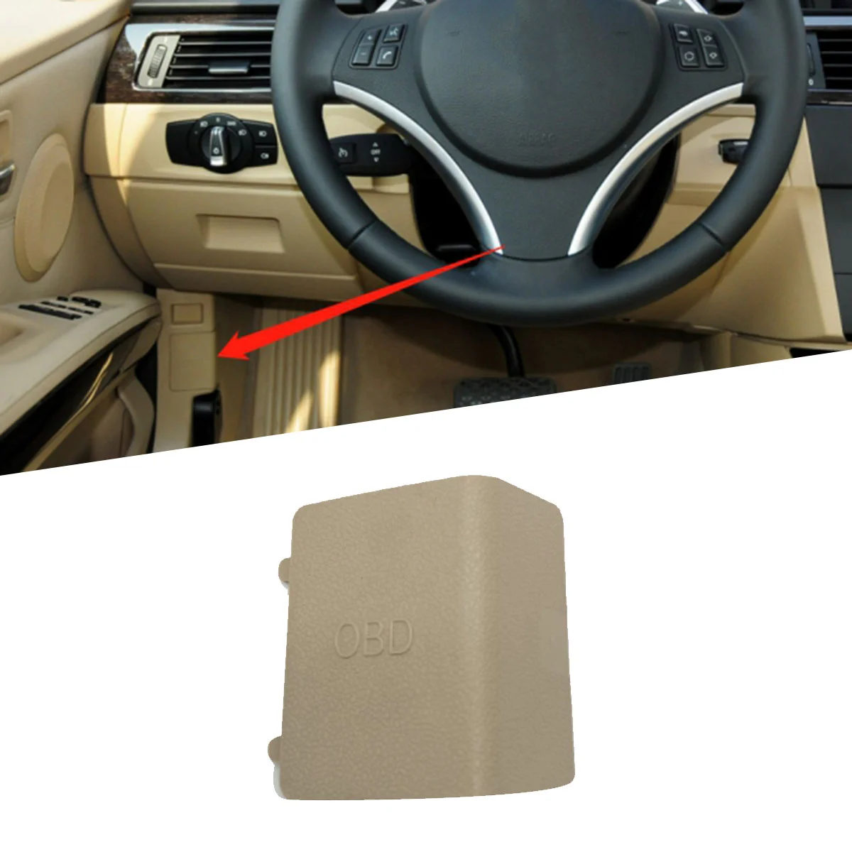 Car Interior OBD Plug Cover LHD for BMW E92 E93 2005-2012 51437147542