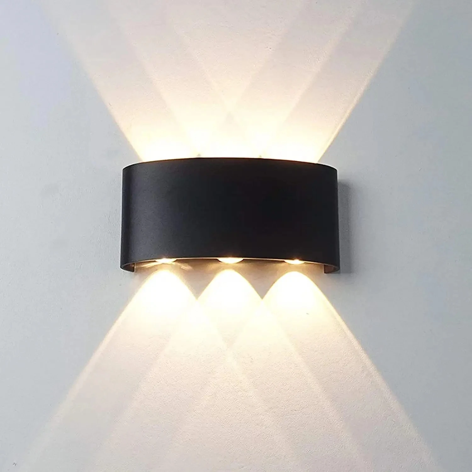 Applique da parete a LED lampada da esterno moderna per interni, luci bianche per montaggio a parete su giù per la decorazione della camera da letto