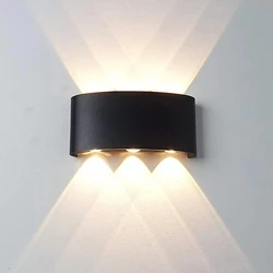 Applique da parete a LED lampada da esterno moderna per interni, luci bianche per montaggio a parete su giù per la decorazione della camera da letto del corridoio del soggiorno