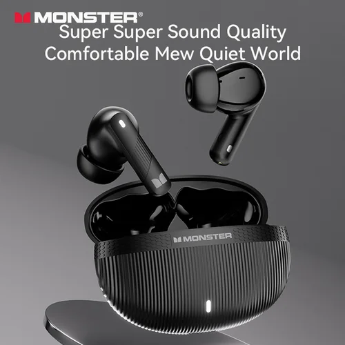 Imagen 2 del producto Monster TWS-auriculares inalámbricos con Bluetooth, cascos ANC para juegos, ENC con cancelación de ruido, sonido HiFi, deportivos, con micrófono