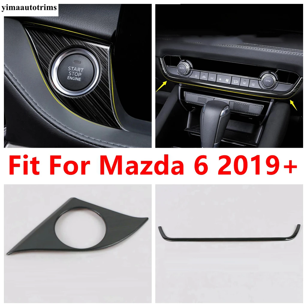 

Start Stop Button / Central Control AC Air Conditioning Warning Light Lamp Strip Cover Trim Accessories For Mazda 6 2019 - 2021