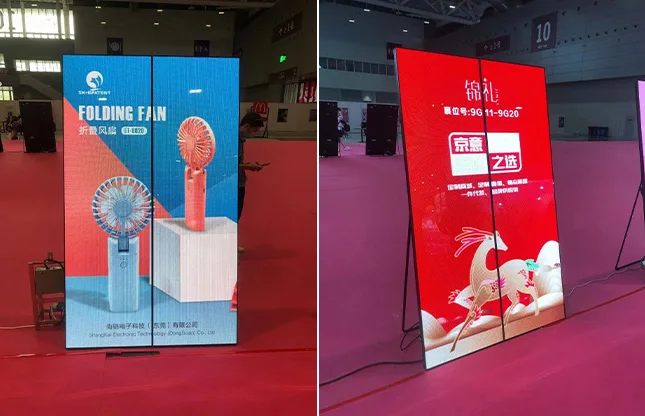 Outdoor Movable Waterproof LED Advertising Digital Signage 640*1920mm P2.5 LED Poster Screen view 3
