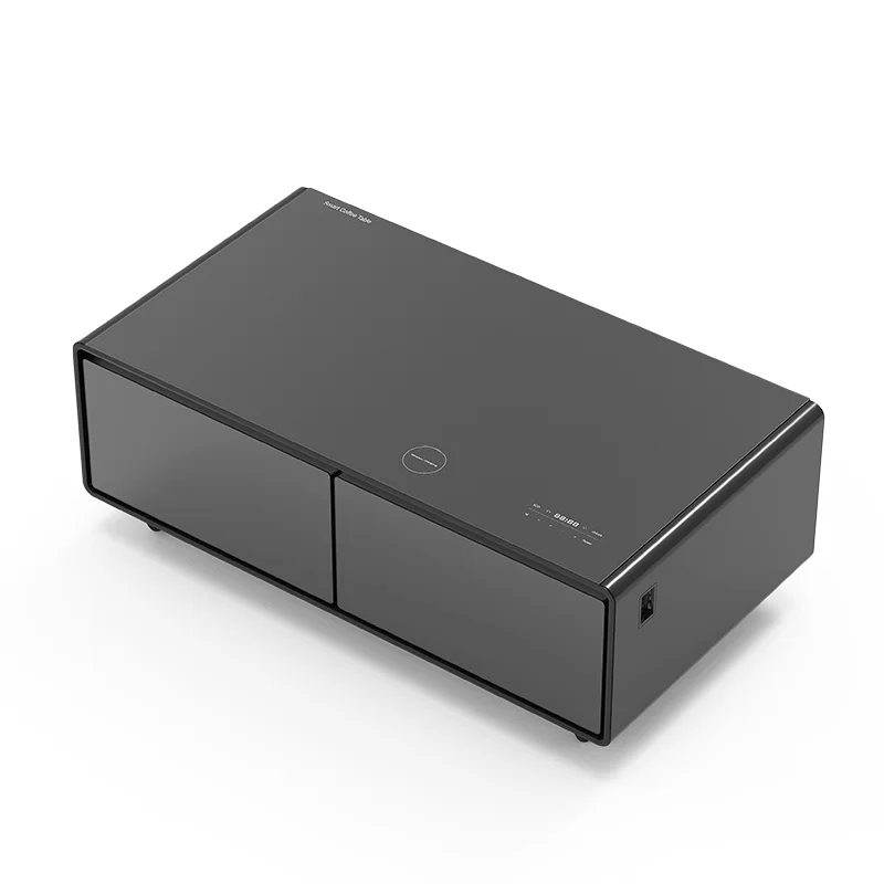 

Smart coffee table 135L double built-in refrigerator drawer wireless charging music player audio living room furniture