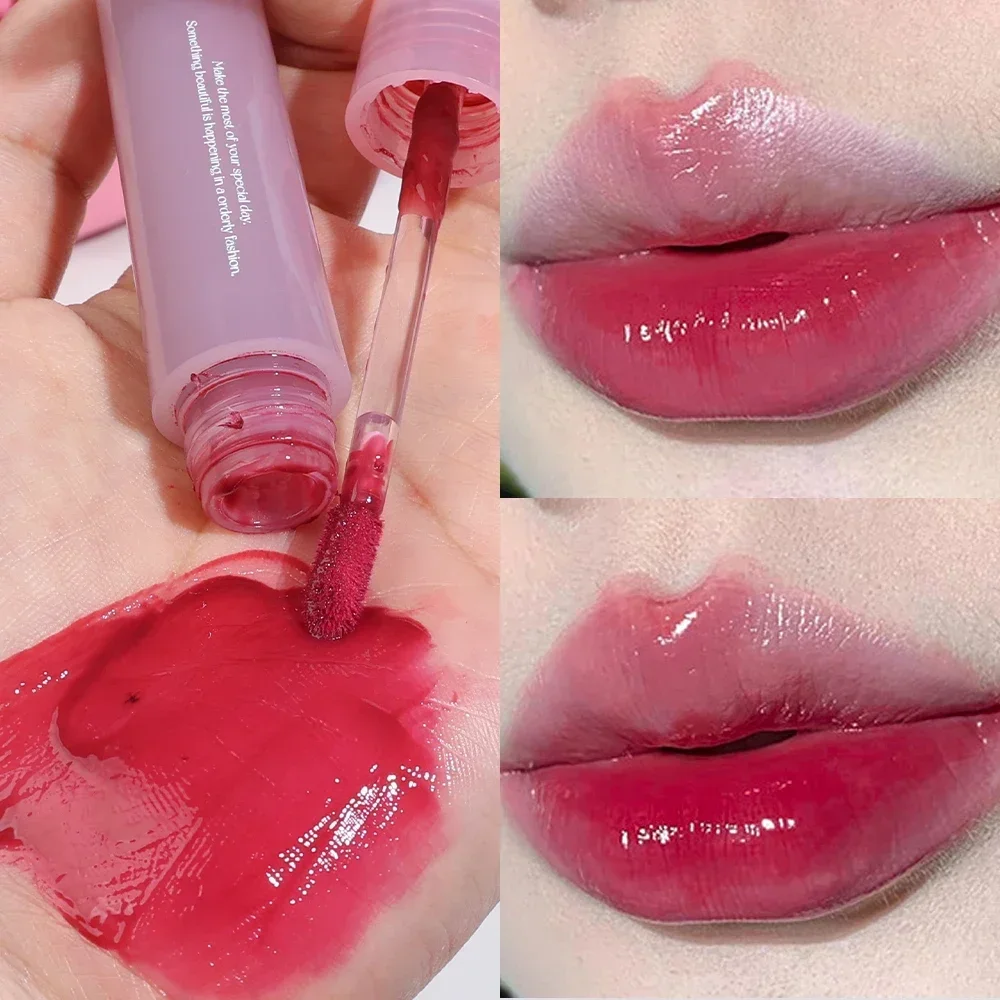 Mirror Lip Gloss Makeup 6 Colors Water Light Glassy Non Sticky Lip Glaze Hydrating Moisturizing Liquid Lipstick Lips Cosmetics