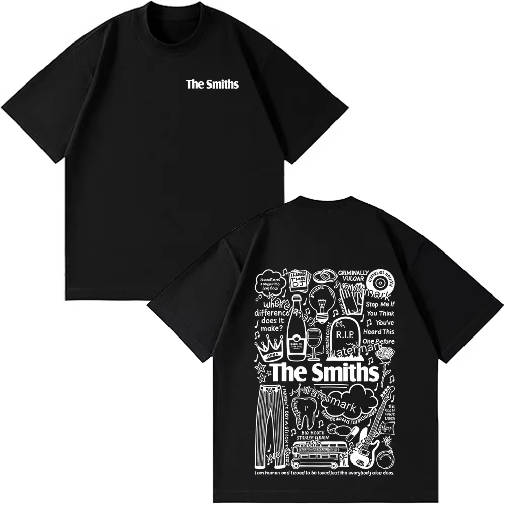 The Smiths Tees Manga Graphic Men Women Classic Clothes Hip Hop Retro 90s Punk Rock Band T-Shirts Hot Sale Hip Hop Oversized Tee