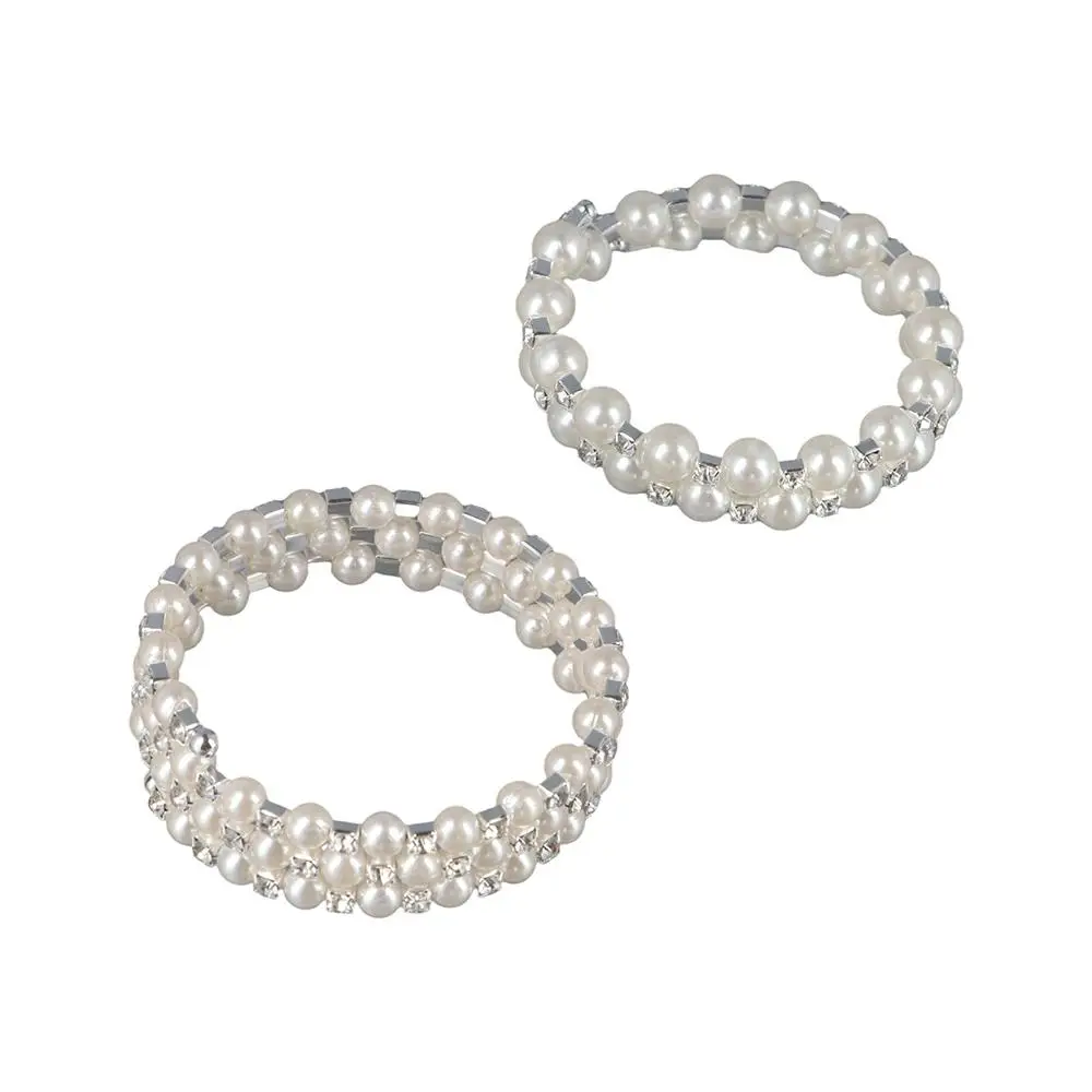 كريستال سلسلة مطرز قلادة لف واسعة متعدد الطبقات أساور اللؤلؤ #3