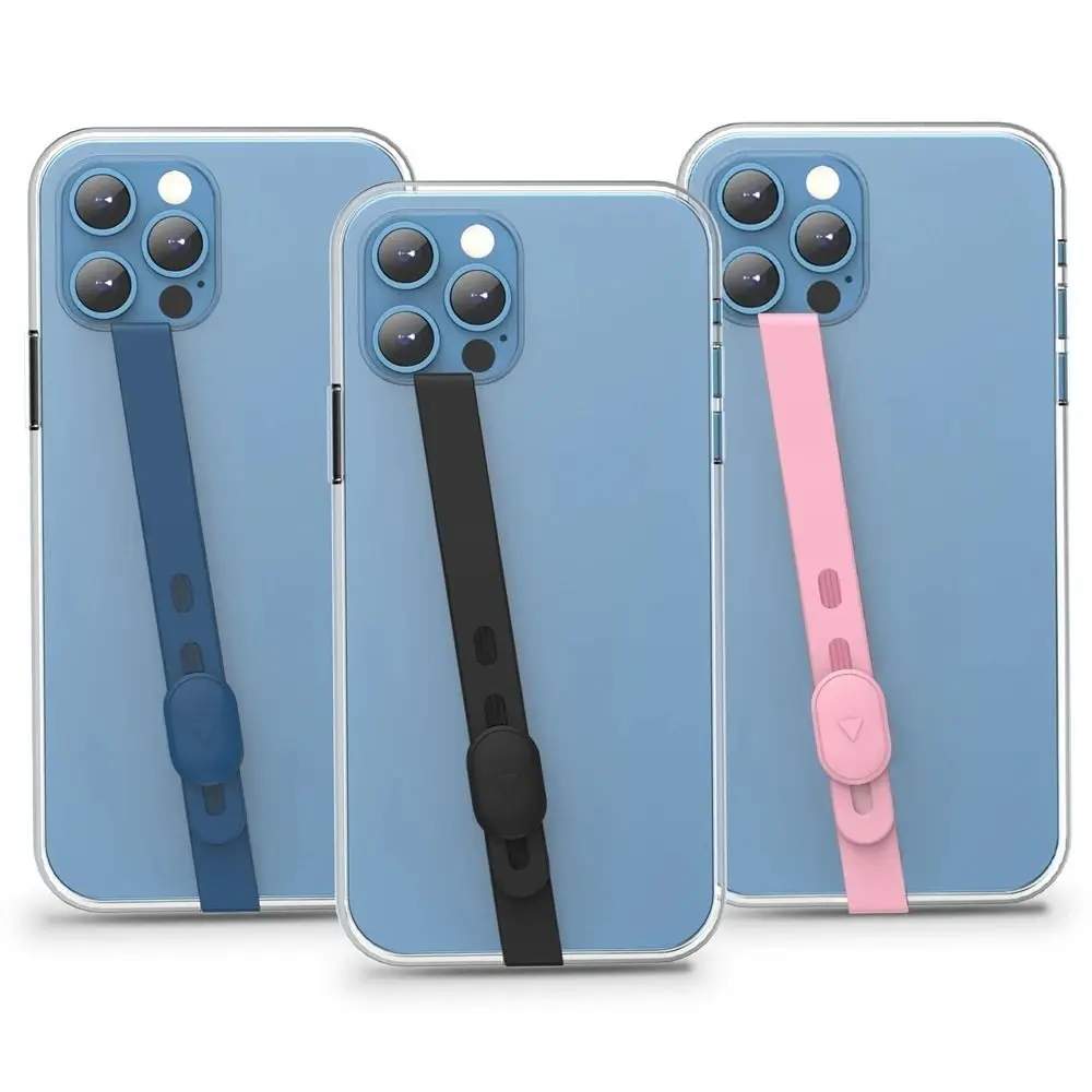 1pc New Portable Universal Adjustable Silicone Phone Strap Case Wristband Elastic Phone Hand Band Accessories