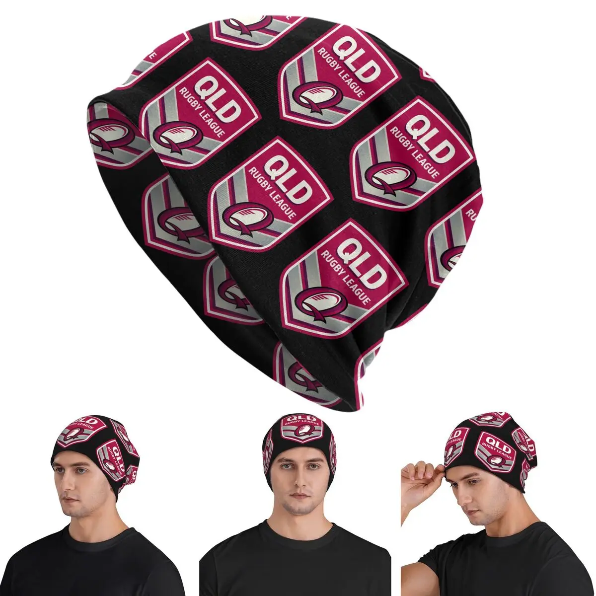Queensland Maroons Skullies Beanies Hats Warm Autumn Winter Outdoor Cap Knitted Bonnet Caps for Unisex Adult