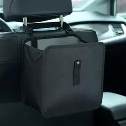 Car Trash Can, Leak-Proof Waterproof Car Trash Bin Collapsible Portable Auto Garbage Bag Large Capacity Trashcan Storage Bag Mul