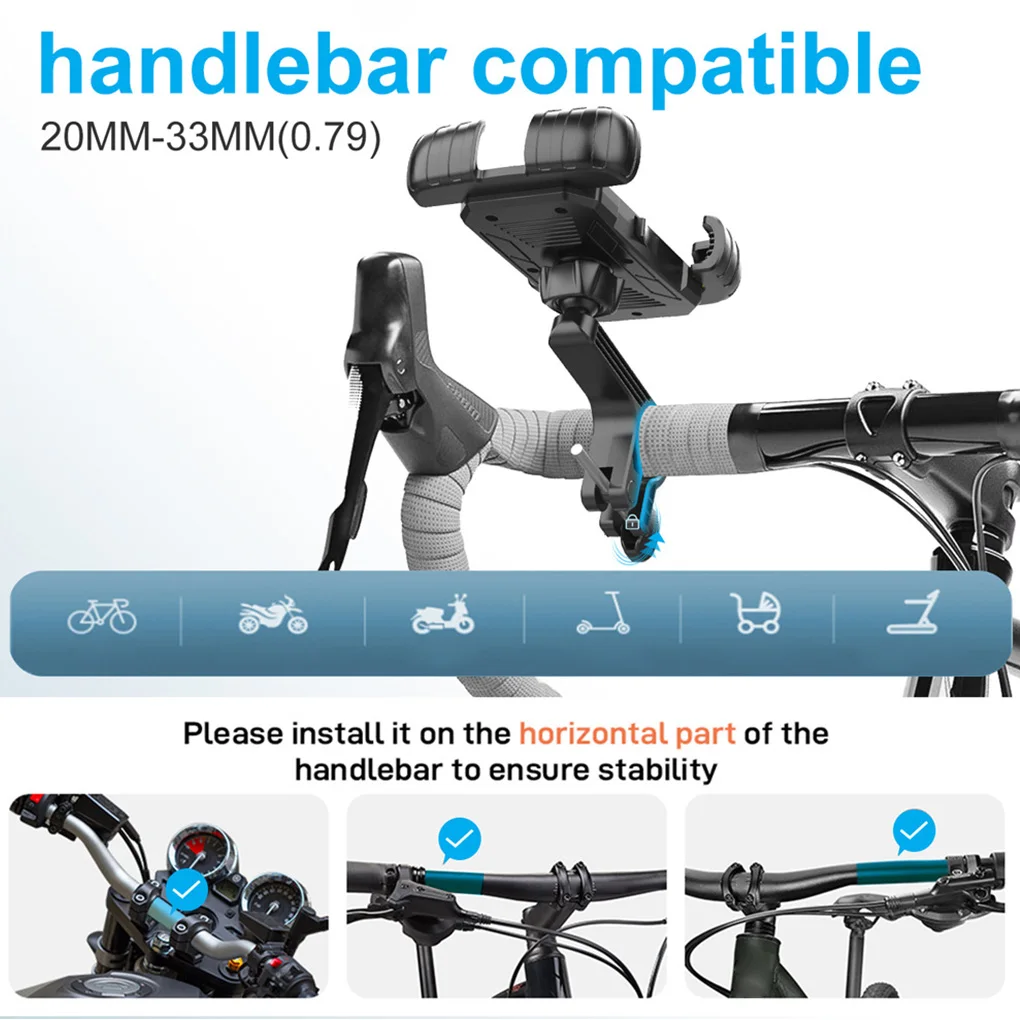 Support de téléphone portable pour vélo, support de téléphone portable réglable, support pour smartphone