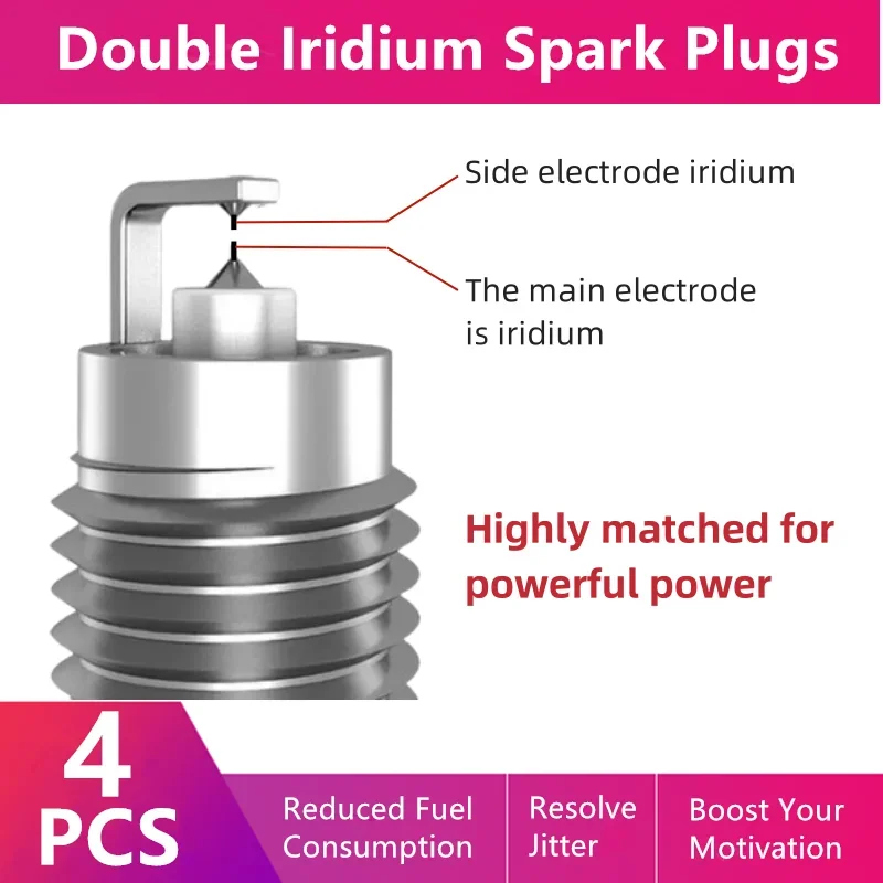 Double Iridium spark plug c-08 for Volkswagen BEETLE CADDY CC GOLF JETTA LOAD auto parts 04E905601 04E905612 L04E905601