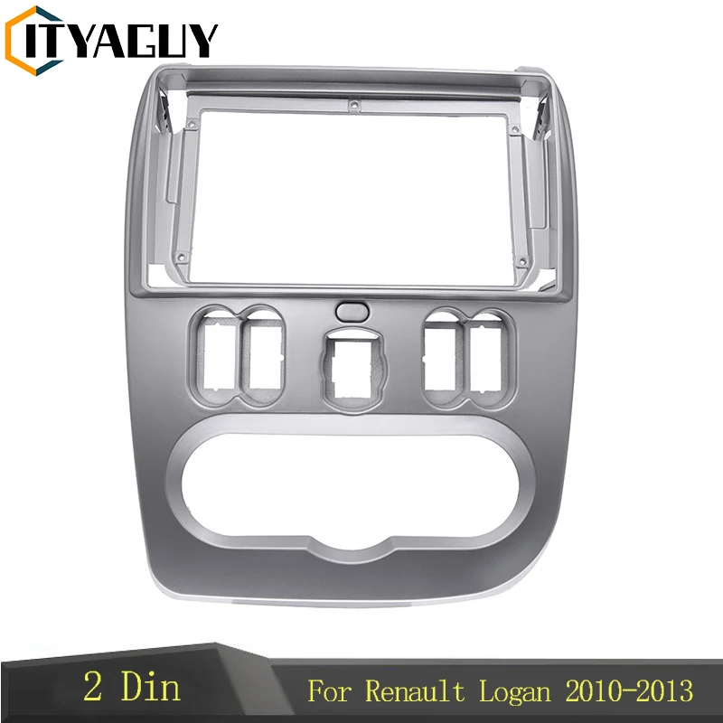 Автомобильный DVD-радиоприемник с двумя динами для RENAULT LOGAN 2010-2013 LHD, 9 дюймов, радиоприемник, рамка, адаптер, CD-панель, Облицовочный комплект, лицевая рамка