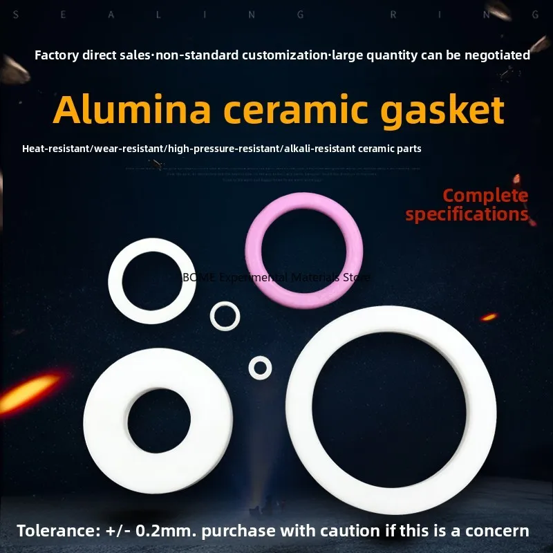 

Alumina Ceramic Heat Insulation Washer Round High Temperature O Ring Seal 10pcs Wear Resistant