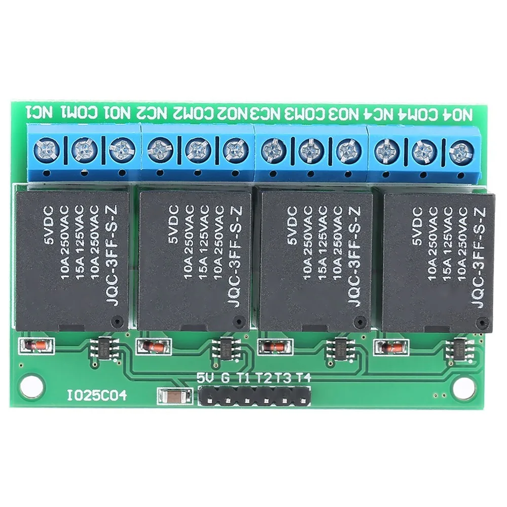 Relay Control 4 Channel 5V Relay IO25C04 Bistable Latch Relay Self Locking Low Pulse Trigger Self locking Relay Control Systems