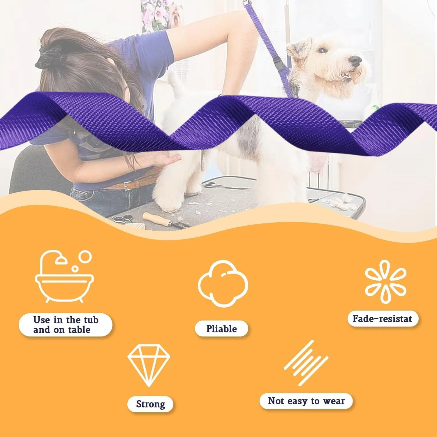 Adjustable Dog Grooming Fixed Rope Pet Bathing Safety Strap Anti-Escape Puppy Washing Leash for Grooming Table