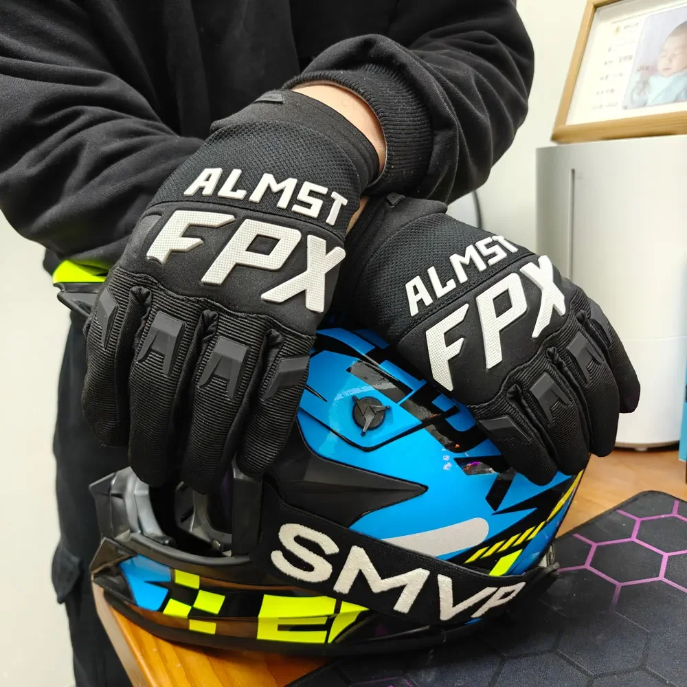 ALMST FPX Guantes de motocicleta de carrera para adultos Guantes transpirables de dedo completo para Motocross ATV MX UTV BMX Guantes para bicicleta