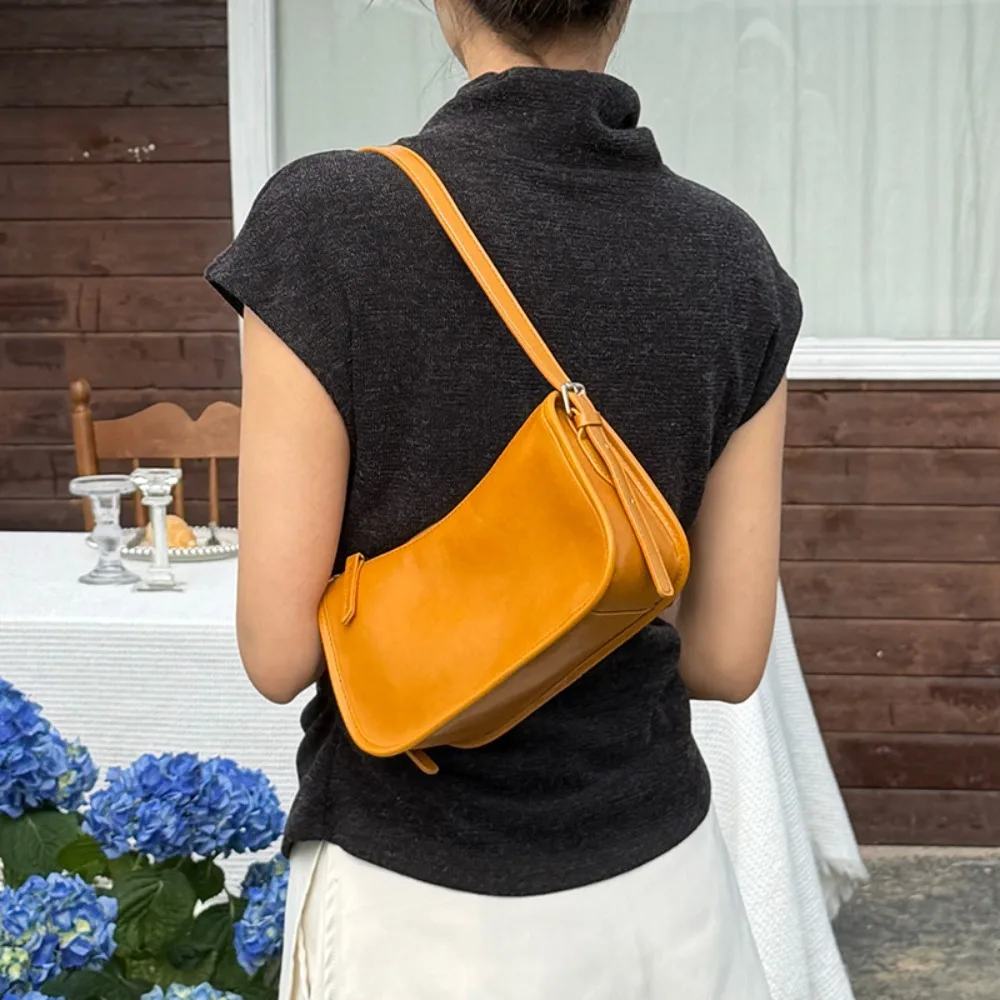 

Ретро-кожаная сумка-мессенджер из натуральной кожи (первый слой) с уникальной текстурой, универсальная, в минималистичном стиле, новинка 2026 года