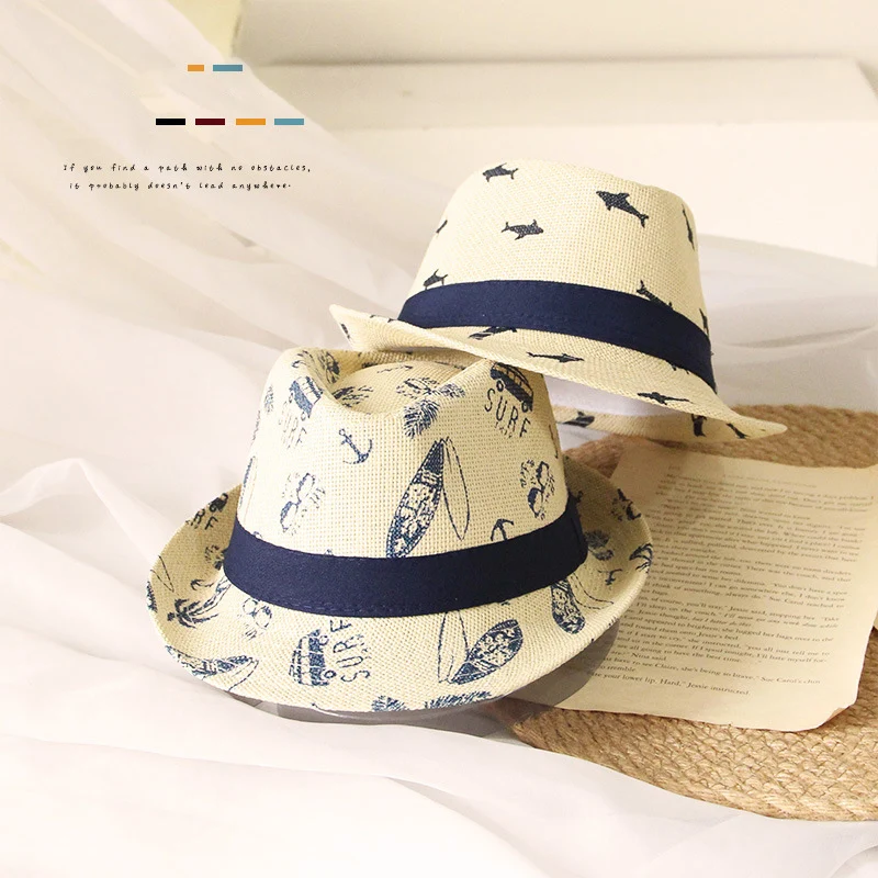 Fashion Men Straw Hat For Women Summer Trendy Beach Sun Hats Solid Color Fedoras Ribbon Casual Cowboy Jazz Cap Gangster Cap Male