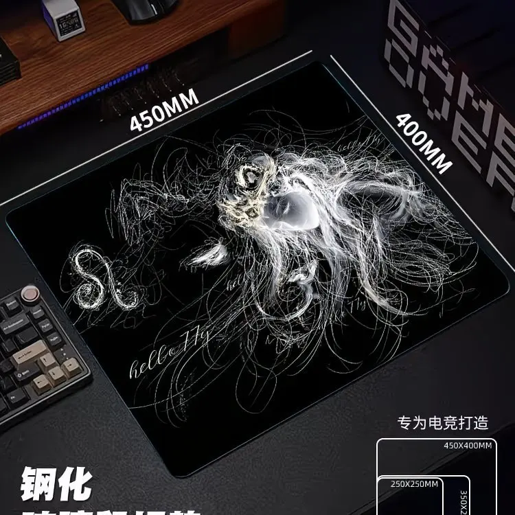Twelve Zodiac Signs Glass Mouse Pad Game Pad Smooth Frosted Surface Waterproof Desk Tempered Large Multiple Size Optional