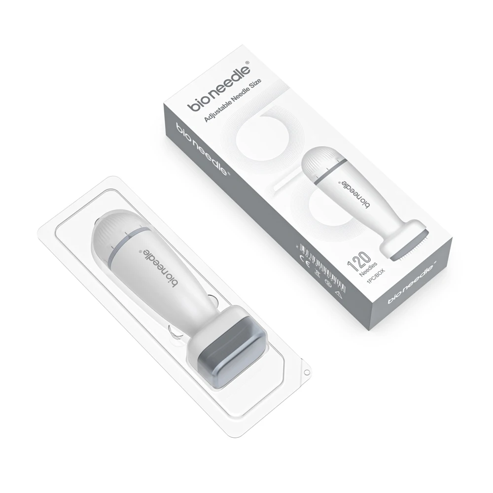 Adjustable Derma Stamp Face Roller Hair Beard Growth Massager Scalp Massage 120pins Facial Massager Skin Care Tool