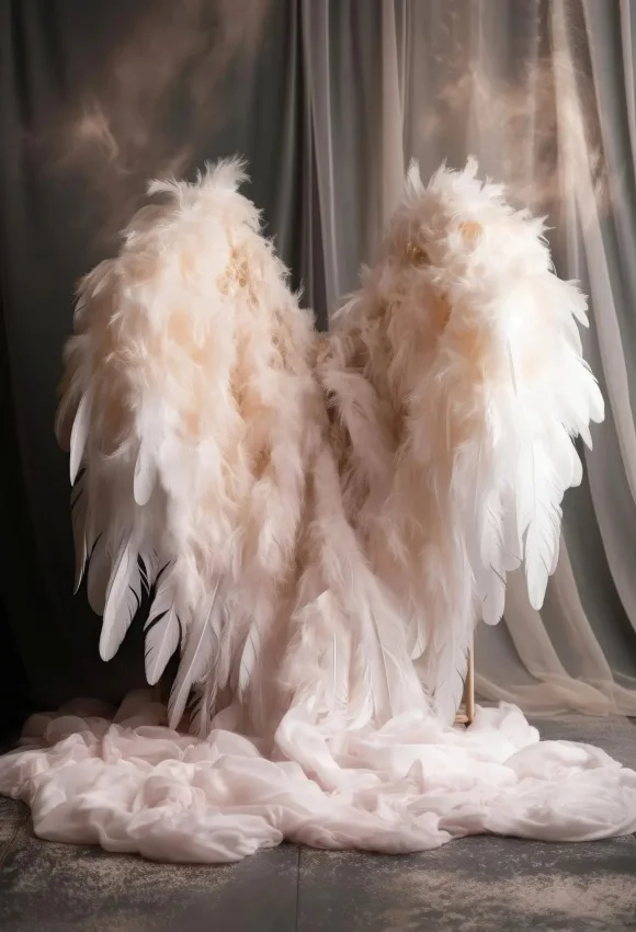 Mehofond Photography Background White Angel Wings Adult Birthday Party Maternity Artistic Portrait Decor Photo Backdrop Studio