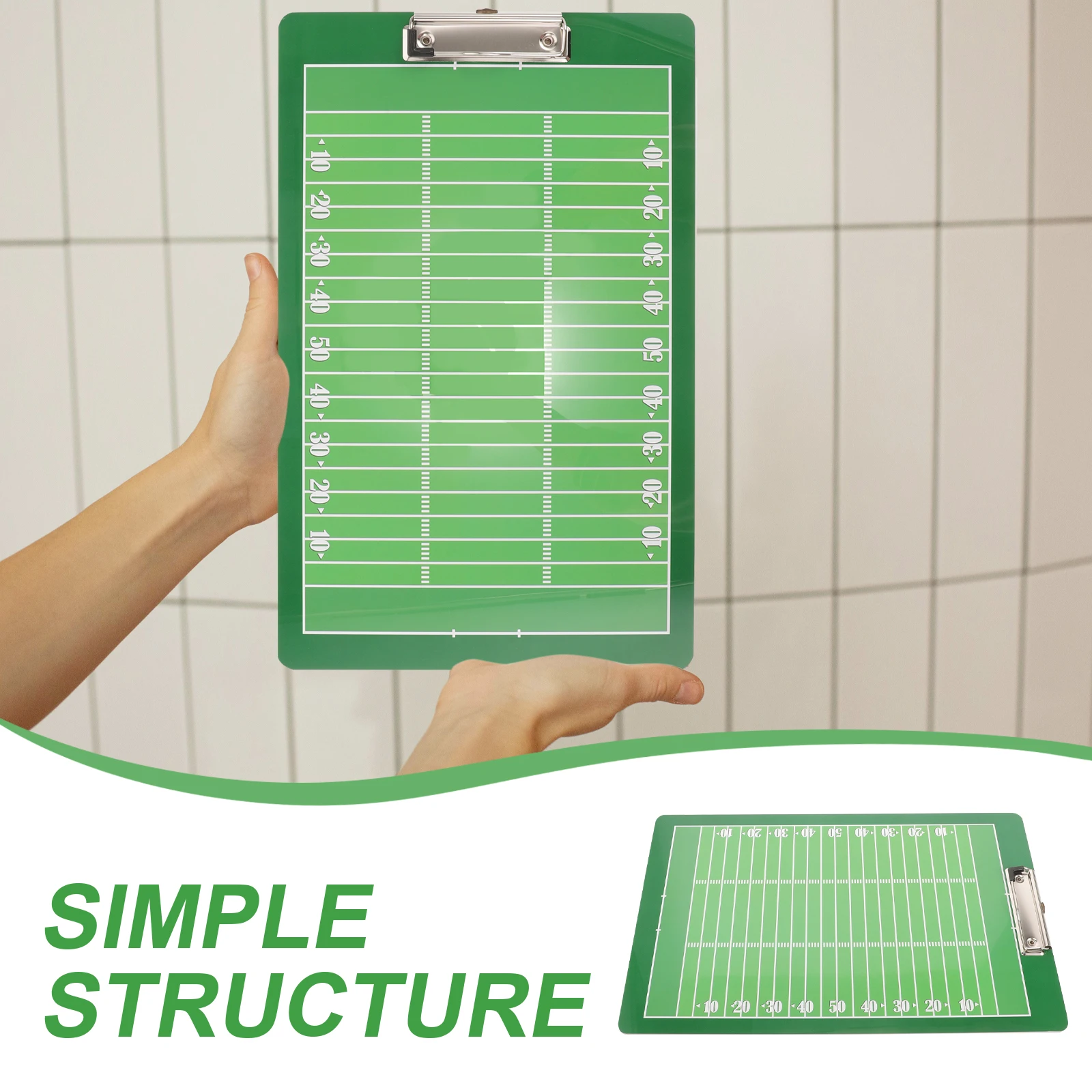 

Football Coaches Reusable Dry Erase Coaching Board Kit Lightweight Durable Pvc Portable Football Training Writing Board With