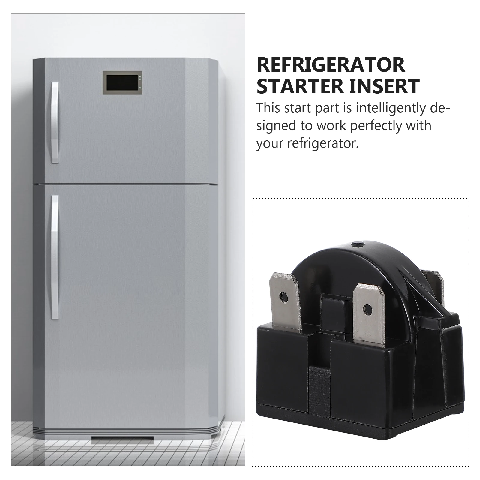 

3 Pcs Starter Insert Ptc Relay for Refrigerator Compressor Mini Fridge Plastic Compact