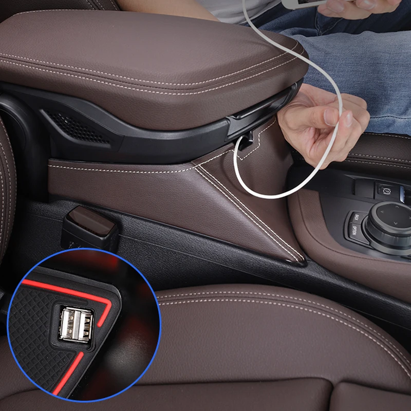 Lhd caixa de apoio de braço do assento central do carro console recipiente de armazenamento organizador bandeja para bmw x1 f48 x2 f39 2016-21 acessórios interiores do carro