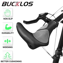 BUCKLOS Extended Bike Handlebar Grips Ergonomic Widened & Cushioned MTB Bicycle Grip Cover Anti-slip Cycling Cuffs Bike Parts